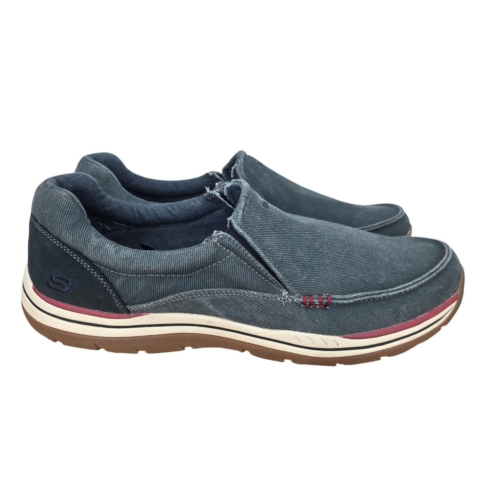Skechers Relaxed Fit Avillo Sneakers Mens 15 Gray Slip On Loafers Casual Walking